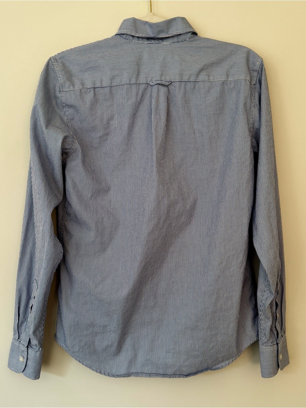 Everlane 100% Cotton Classic Oxford Button Down Top, Blue & White Pinstripe – XS - Picture 5 of 7